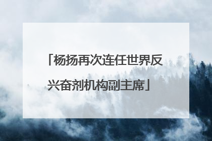 杨扬再次连任世界反兴奋剂机构副主席