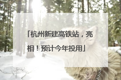 杭州新建高铁站，亮相！预计今年投用