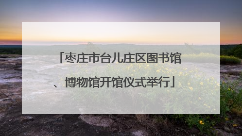 枣庄市台儿庄区图书馆、博物馆开馆仪式举行