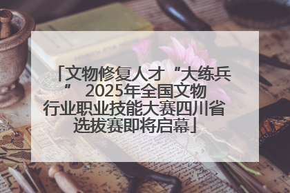 文物修复人才“大练兵” 2025年全国文物行业职业技能大赛四川省选拔赛即将启幕