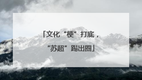 文化“梗”打底，“苏超”踢出圈