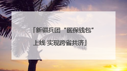 新疆兵团“医保钱包”上线 实现跨省共济