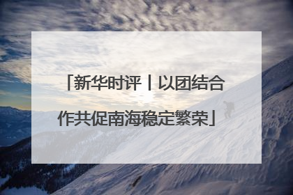 新华时评丨以团结合作共促南海稳定繁荣