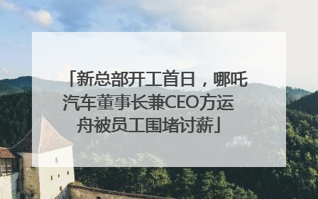 新总部开工首日，哪吒汽车董事长兼CEO方运舟被员工围堵讨薪