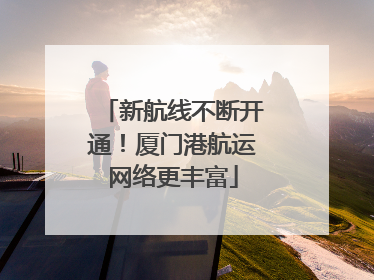 新航线不断开通！厦门港航运网络更丰富