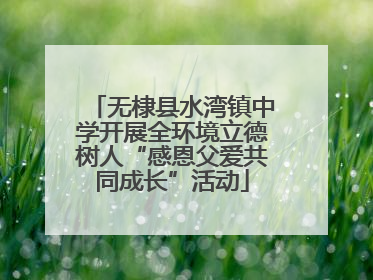 无棣县水湾镇中学开展全环境立德树人“感恩父爱共同成长”活动