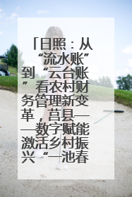 日照：从“流水账”到“云台账”看农村财务管理新变革，莒县——数字赋能激活乡村振兴“一池春水”