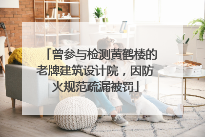 曾参与检测黄鹤楼的老牌建筑设计院，因防火规范疏漏被罚