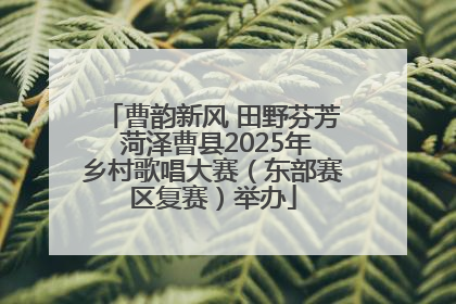 曹韵新风 田野芬芳 菏泽曹县2025年乡村歌唱大赛（东部赛区复赛）举办