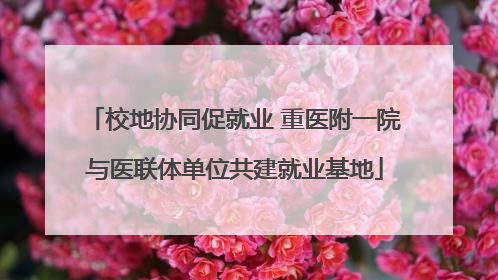 校地协同促就业 重医附一院与医联体单位共建就业基地