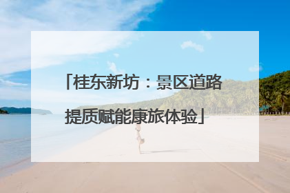桂东新坊：景区道路提质赋能康旅体验