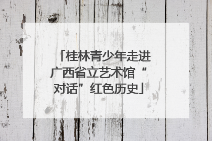桂林青少年走进广西省立艺术馆“对话”红色历史
