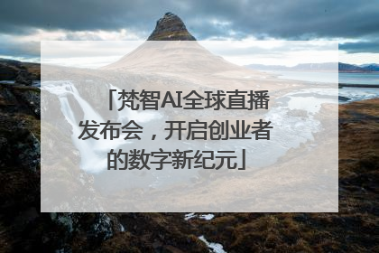 梵智AI全球直播发布会，开启创业者的数字新纪元