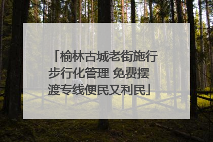 榆林古城老街施行步行化管理 免费摆渡专线便民又利民