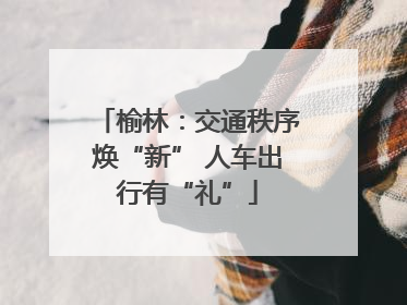 榆林：交通秩序焕“新” 人车出行有“礼”