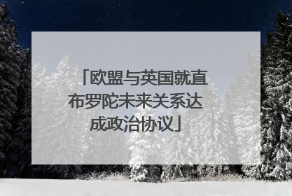 欧盟与英国就直布罗陀未来关系达成政治协议