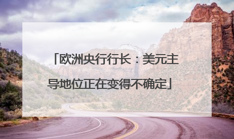 欧洲央行行长：美元主导地位正在变得不确定