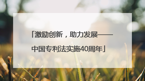 激励创新，助力发展——中国专利法实施40周年