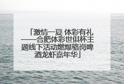 激情一夏 体彩有礼——合肥体彩世俱杯主题线下活动燃爆骆岗啤酒龙虾嘉年华