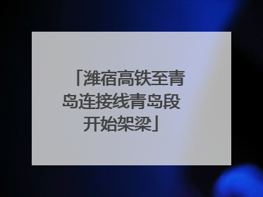 潍宿高铁至青岛连接线青岛段开始架梁