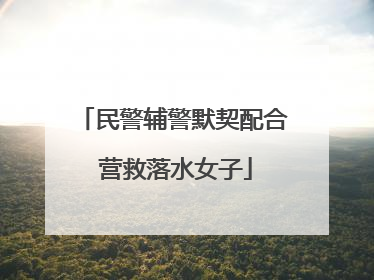 民警辅警默契配合 营救落水女子