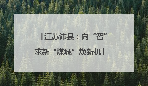 江苏沛县：向“智”求新“煤城”焕新机