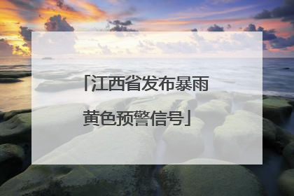 江西省发布暴雨黄色预警信号