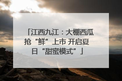 江西九江：大棚西瓜抢“鲜”上市 开启夏日“甜蜜模式”