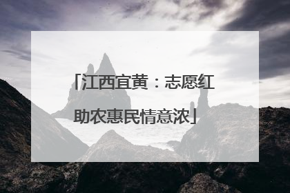 江西宜黄：志愿红助农惠民情意浓