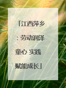 江西萍乡：劳动润泽童心 实践赋能成长