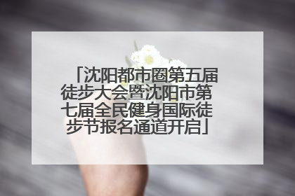 沈阳都市圈第五届徒步大会暨沈阳市第七届全民健身国际徒步节报名通道开启