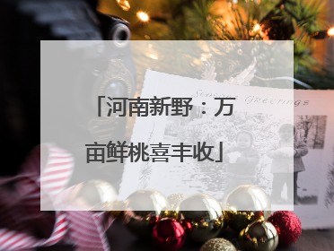 河南新野：万亩鲜桃喜丰收