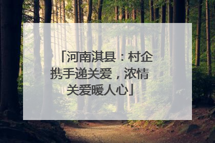 河南淇县：村企携手递关爱，浓情关爱暖人心