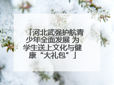 河北武强护航青少年全面发展 为学生送上文化与健康“大礼包”