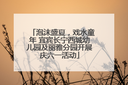 泡沫盛夏，戏水童年 宜宾长宁西城幼儿园及丽雅分园开展庆六一活动