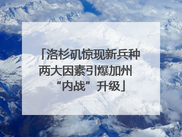 洛杉矶惊现新兵种 两大因素引爆加州“内战”升级