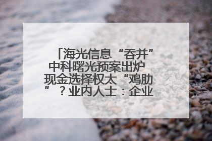 海光信息“吞并”中科曙光预案出炉 现金选择权太“鸡肋”？业内人士：企业不想大量现金流出