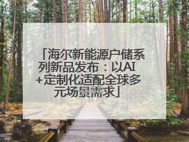 海尔新能源户储系列新品发布：以AI+定制化适配全球多元场景需求