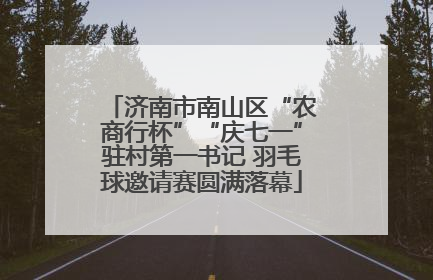 济南市南山区“农商行杯”“庆七一”驻村第一书记 羽毛球邀请赛圆满落幕