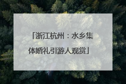 浙江杭州：水乡集体婚礼引游人观赏
