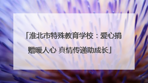 淮北市特殊教育学校：爱心捐赠暖人心 真情传递助成长