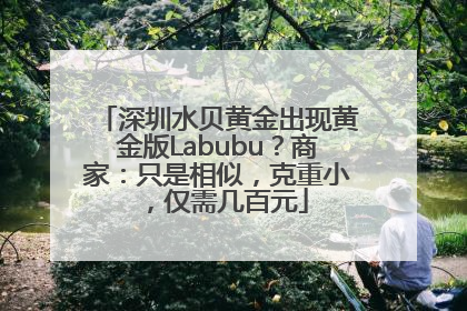 深圳水贝黄金出现黄金版Labubu？商家：只是相似，克重小，仅需几百元