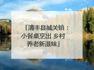 清丰县城关镇：小餐桌烹出 乡村养老新滋味