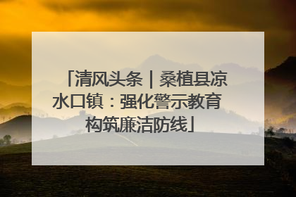 清风头条｜桑植县凉水口镇：强化警示教育 构筑廉洁防线