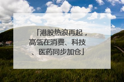 港股热浪再起，高瓴在消费、科技、医药同步加仓
