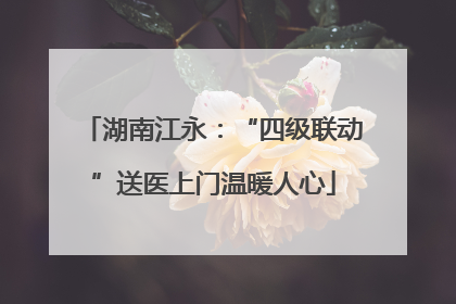 湖南江永：“四级联动”送医上门温暖人心