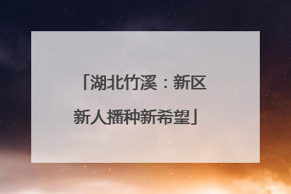 湖北竹溪：新区新人播种新希望