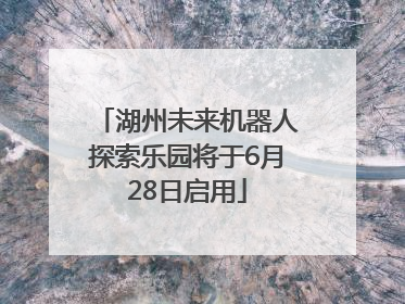 湖州未来机器人探索乐园将于6月28日启用