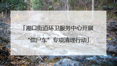 湘口街道环卫服务中心开展“僵尸车”专项清理行动