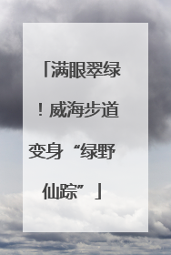 满眼翠绿！威海步道变身“绿野仙踪”